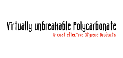 virtually unbreakable polycarbonate logo